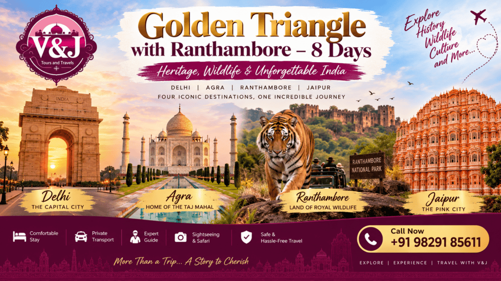 Golden Triangle with Ranthambore – 8 Days