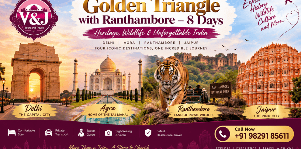 Golden Triangle with Ranthambore – 8 Days