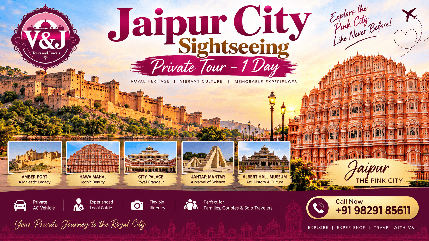 Jaipur City Sightseeing Private Tour – 1 Day